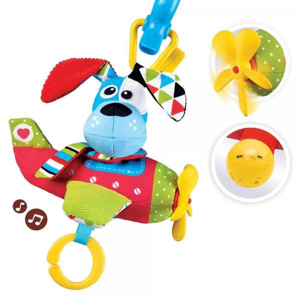 Іграшка-підвіска музична Yookidoo Пілот Собачка