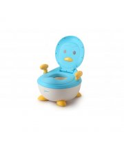 Детский горшок Пингвин с полиуретановым кольцом, голубой Babyhood BH-113