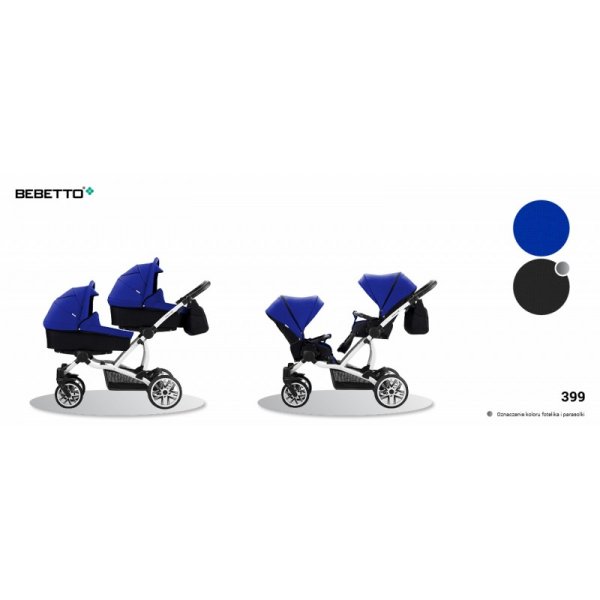 Коляска для двійні Bebetto BEBETTO 42 (399) синій