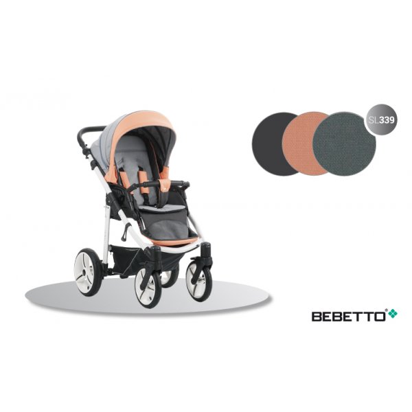 Прогулочная коляска Bebetto NICO (SL339) оранжевый с серым