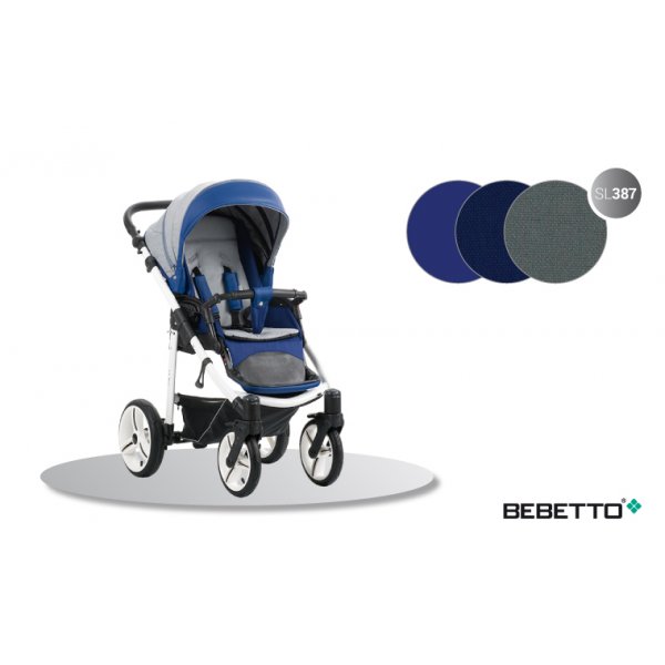 Прогулянковий візок Bebetto NICO (SL387) синій з сірим