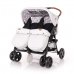Детская коляска для двойни Lorelli Twin Черно-серая