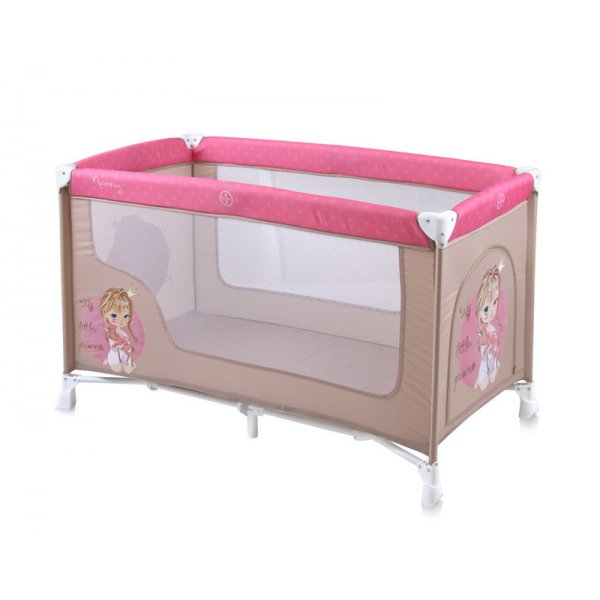 Манеж-кровать Lorelli Nanny 1 layer beige-rose princess