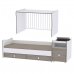 Дитяче ліжко-трансформер 6 в 1 Trend White Vintage Gray