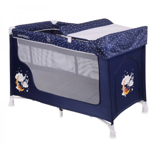 Манеж-ліжко Lorelli San Remo 2 Layers Blue Good Night Bear