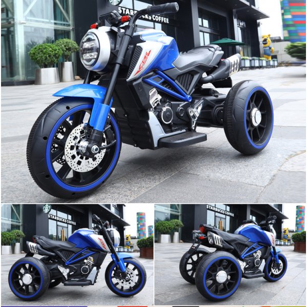 Ел-мобіль T-7236 EVA BLUE мотоцикл 2*6V4.5AH мотор 2*15W з MP3 102*51*59 /1/