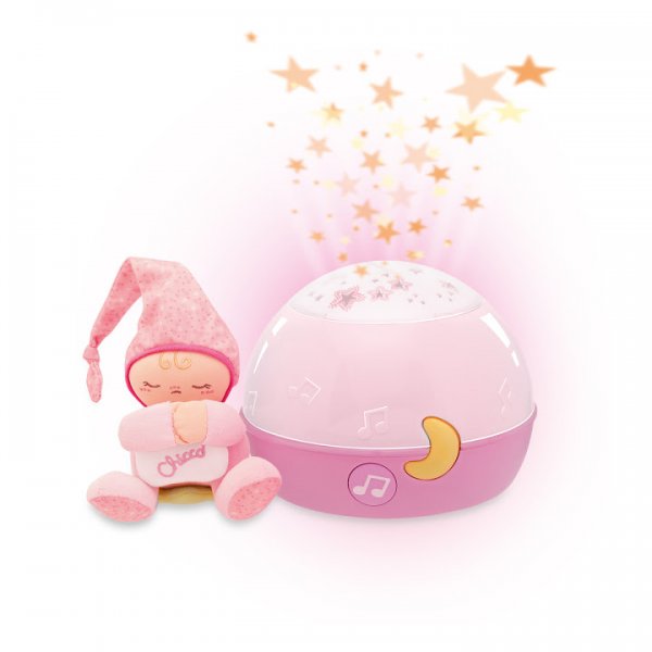 Проектор с игрушкой Chicco Звезды Розовый