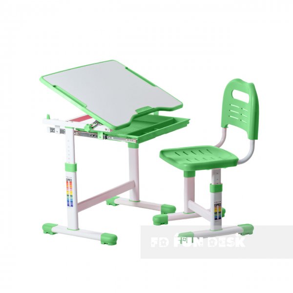 Комплект парта та стілець-трансформери FunDesk Sole Green