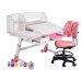 Парта зростаюча для дівчинки FunDesk Amare II Pink з висувною скринькою + Дитячий стілець SST6 Pink