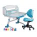 Детская парта-трансформер для дома FunDesk Volare II Blue + Детское кресло SST5 Blue
