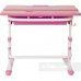 Комплект растущая парта Lavoro L Pink + подростковое кресло для дома FunDesk Ottimo Grey