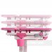Комплект растущая парта Lavoro L Pink + подростковое кресло для дома FunDesk Ottimo Grey