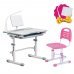 Комплект зростаюча парта Cubby Fressia Grey + дитячий стілець FunDesk SST3L Pink