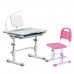 Комплект зростаюча парта Cubby Fressia Grey + дитячий стілець FunDesk SST3L Pink