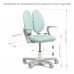 Зростаючий комплект парта FunDesk Pensare Grey + крісло, що обертається Fundesk Mente Dark Green з підлокітниками