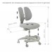 Дитячий комплект стіл-трансформер FunDesk Libro Grey + крісло ортопедичне FunDesk Primo Grey