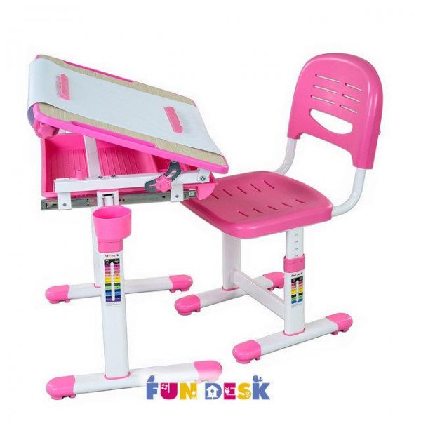 Комплект парта та стілець-трансформери FunDesk Bambino Pink