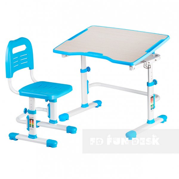 Комплект парта + стул трансформеры Vivo II Blue FUNDESK