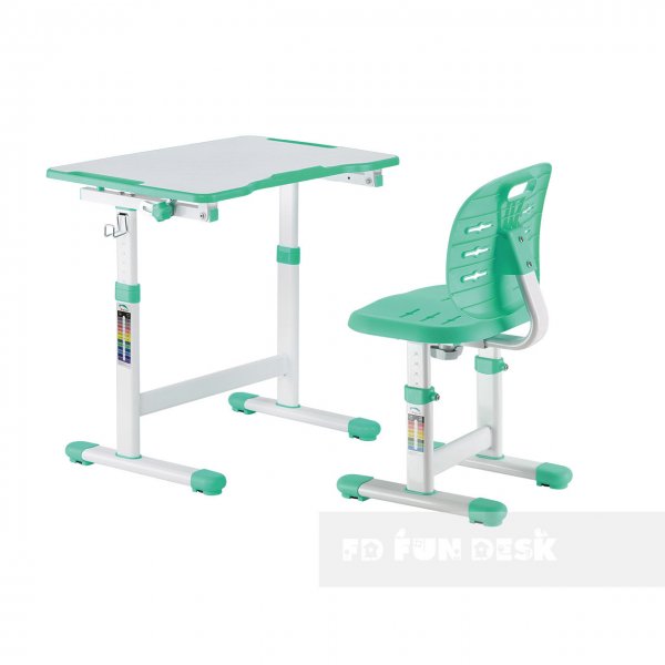 Комплект парта + стул трансформеры Omino Green FunDesk