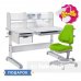 Детский комплект стол-трансформер FunDesk Libro Grey + универсальное кресло FunDesk Bravo Green