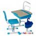 Комплект FunDesk Парта та стілець-трансформери Capri Blue