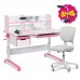 Комплект для девочки стол-трансформер Libro Pink + эргономичное кресло Fundesk Buono Grey