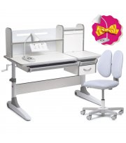 Детский комплект стол-трансформер Cubby Ginepro Grey + эргономичное кресло Fundesk Mente Grey
