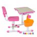 Комплект парта та стілець-трансформери FunDesk Piccolino II Pink