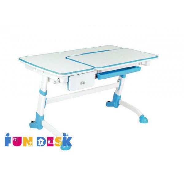 Дитячий стіл-трансформер FunDesk Amare with drawer Blue