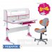 Комплект для дівчинки зростаюча парта для школярів Cubby Nerine Pink + крісло FunDesk LST3 Orange-Grey
