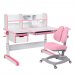 Комплект стіл-трансформер Libro Pink + ергономічне крісло Diverso Grey FunDesk