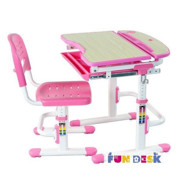 Дитяча парта зі стільцем FunDesk Sorriso Pink