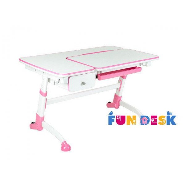 Детский стол-трансформер FunDesk Amare with drawer Pink