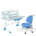 Комплект підліткова парта для школи Amare II Blue + ортопедичне крісло SST10 Blue FunDesk