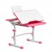 Комплект для дівчинки зростаюча парта Cubby Fressia Pink + комп'ютерне крісло FunDesk LST3 Orange-Grey