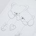 Пеленальный матрац Mioobaby детский малый Cuddle Bear (жесткий), grey dots(BG-200-003)