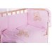 Ліжко Qvatro з аплікацією (8 елем, зі змійками на захисті). Рожевий (ведмедик мордочка)
