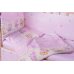 Ліжко Qvatro LUX (8 елем., зі змійками на захисті) Рожева (мишки з сиром, слон, кіт, собачки)