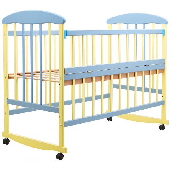 Кровать Наталка ОЖБО откидной бок ольха жовто-блакитна