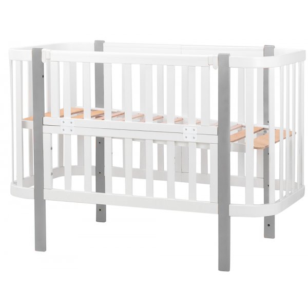 Кровать Babyroom Луна (120x60) белый - серый