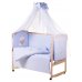 Дитяче ліжко Qvatro Gold AG-08 аплікація Блакитний (ведмедик сидить із серцем)