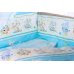 Детская постель Qvatro Lux RL-08 голубая (мышки с сыром,слон,кот,собачки)
