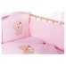 Дитяче ліжко Qvatro Gold AG-08 аплікація Рожевий (ведмедик сидить з пляшечкою)
