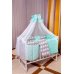 Детская постель Babyroom Bortiki lux-08 elephant бирюзовый-серый