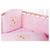 Дитяче ліжко Qvatro Gold AG-08 аплікація Рожевий (ведмедик мордочка штопанна)