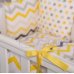 Бортики Baby Design Серо-желтые зигзаги