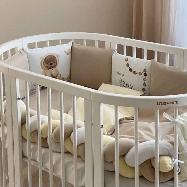 Комплект постельного белья для новорождённого Арт Дизайн "Мишка" 140х70, цвет бежевый