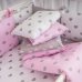 Бортики Baby Design Cеро-розовые сердца