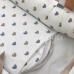 Кокон Baby Design Сердечки серо-бежевые