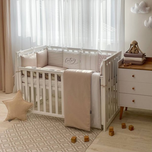 Комплект постельного белья для новорождённого Cutey, цвет капучино